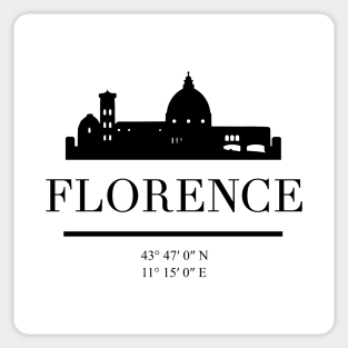 FLORENCE ITALY BLACK SILHOUETTE SKYLINE ART Sticker